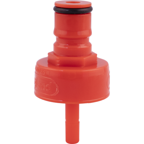 Ball Lock, Red Plastic Quick Disconnect / Carbacap