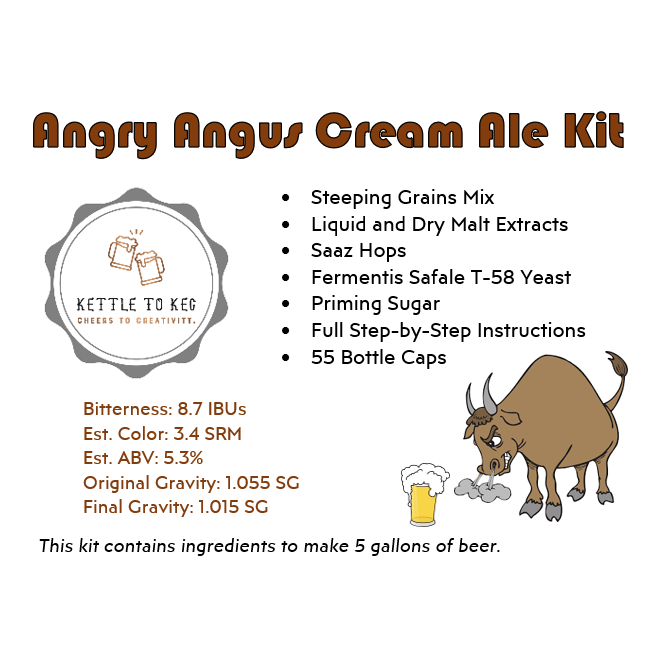 Kettle to Keg Angry Angus Cream Ale Ingredient Kit