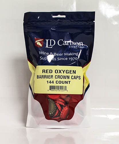 Crown Caps with Oxygen Barrier, Bag of 144 – Red