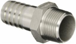 1/2″ Barbed Hose Fitting x 1/2″ Male NPT, Stainless Steel
