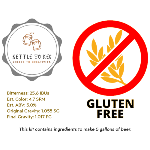 Gluten Free Ale - K2K Beer Ingredient Extract Kit (5 Gallons)