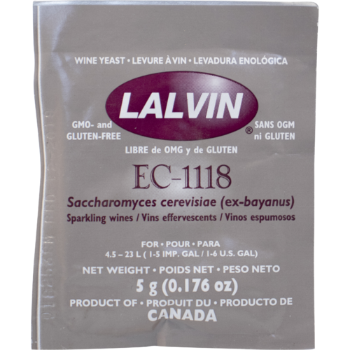 Lalvin – EC-1118 Dry Yeast 5g