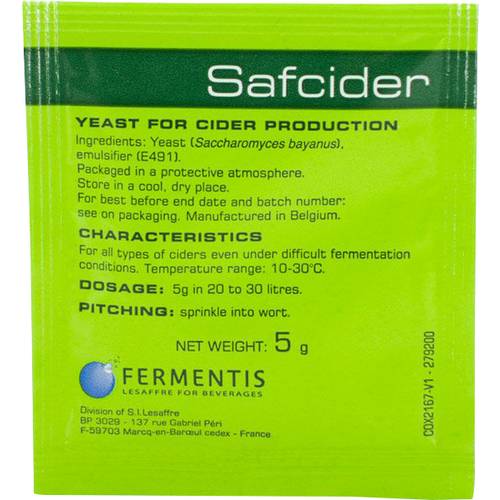 Fermentis – SafCider AB-1 Dry Yeast 5g