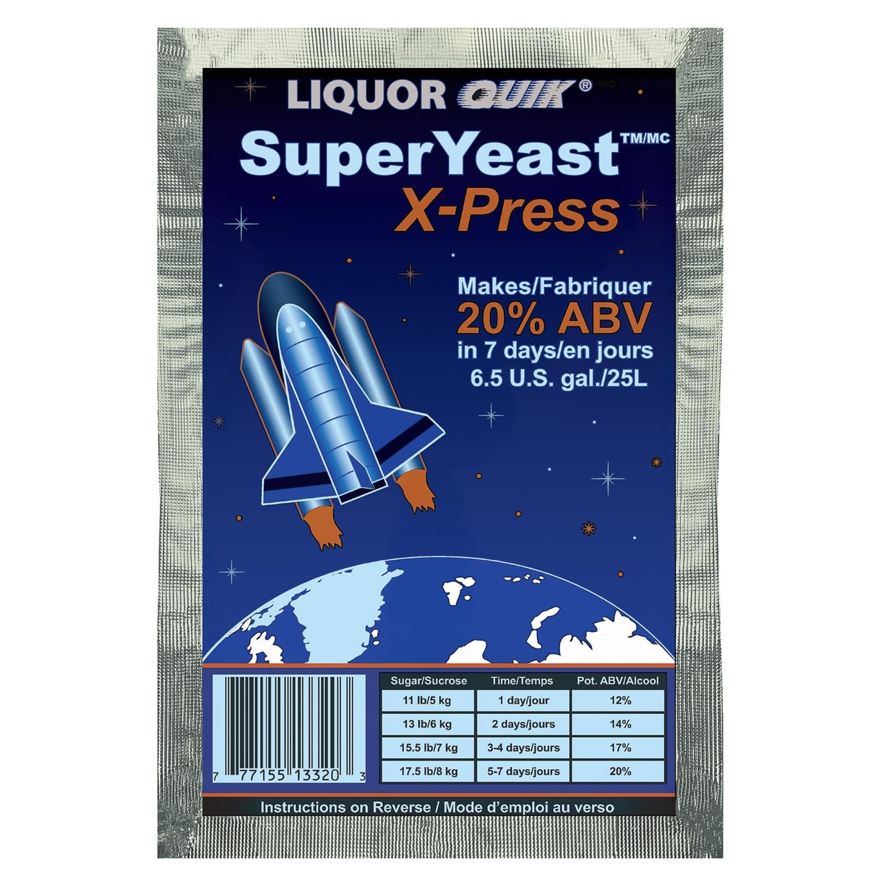 LiquorQuik – SuperYeast X-Press Turbo Yeast 4.8oz/135g