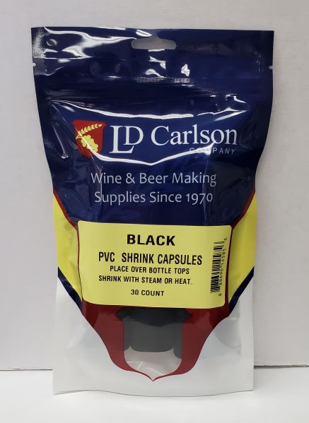 PVC Shrink Capsules - Black (Bag of 30)
