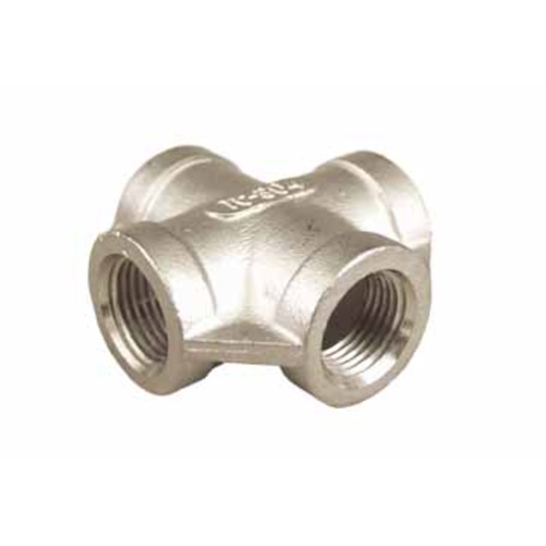 Cross - 1/2" NPT, Stainless Steel