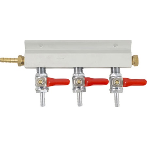 3-Way Aluminum Gas Manifold (1/4")