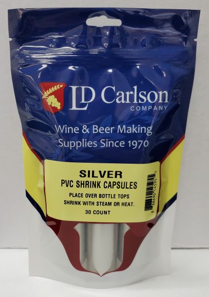 PVC Shrink Capsules – Silver (Bag of 30)