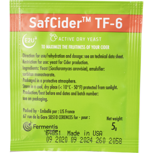 Fermentis – SafCider TF-6 Dry Yeast 5g