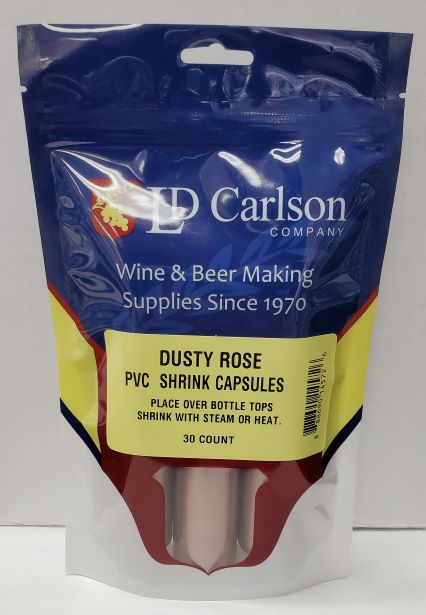 PVC Shrink Capsules – Dusty Rose (Bag of 30)