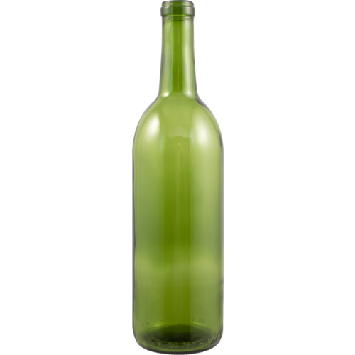 Farro Glass | Premium Wine Bottles | Bordeaux | Antique Green | Tapered | 750mL | Case of 12