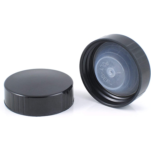 Screw Cap (Black Poly) for Growlers, 1/2 Gal, 1 Gal Jugs