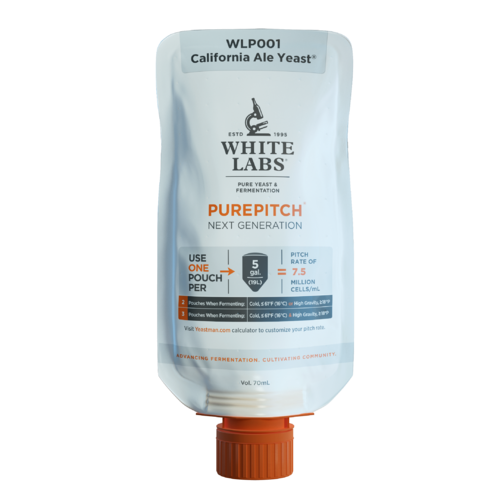 White Labs Yeast | WLP001 California Ale Yeast® | Beer Yeast | PurePitch® Next Generation | Industry Leading Viability | 150 Billion Cells