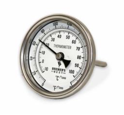Thermometer, Kettle - 3" Dial, 4" Probe, 1/2" NPT