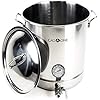 GasOne BS-40 Stainless Steel Kettle Pot Pre Drilled 4 PC Set Quart Tri Ply Bottom for Beer