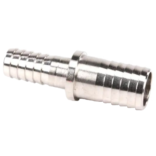 Splicer – 1/2″ Barb to 3/8″ Barb, Stainless Steel