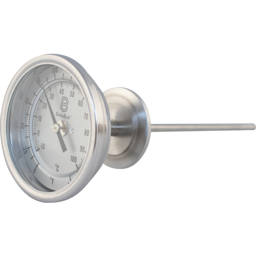 Thermometer, Kettle – 3″ Dial, 4″ Probe, 1.5" Tri-Clamp