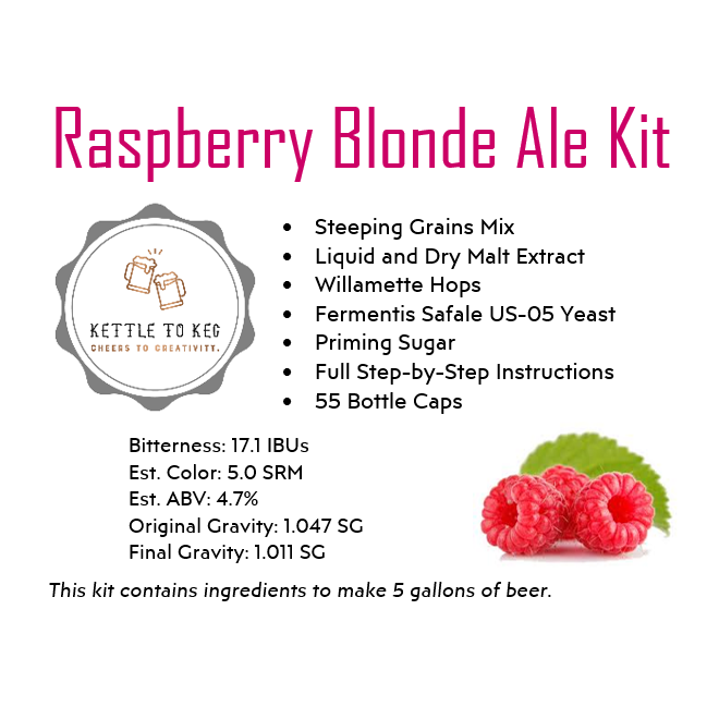 Kettle to Keg Raspberry Blonde Ale Ingredient Kit